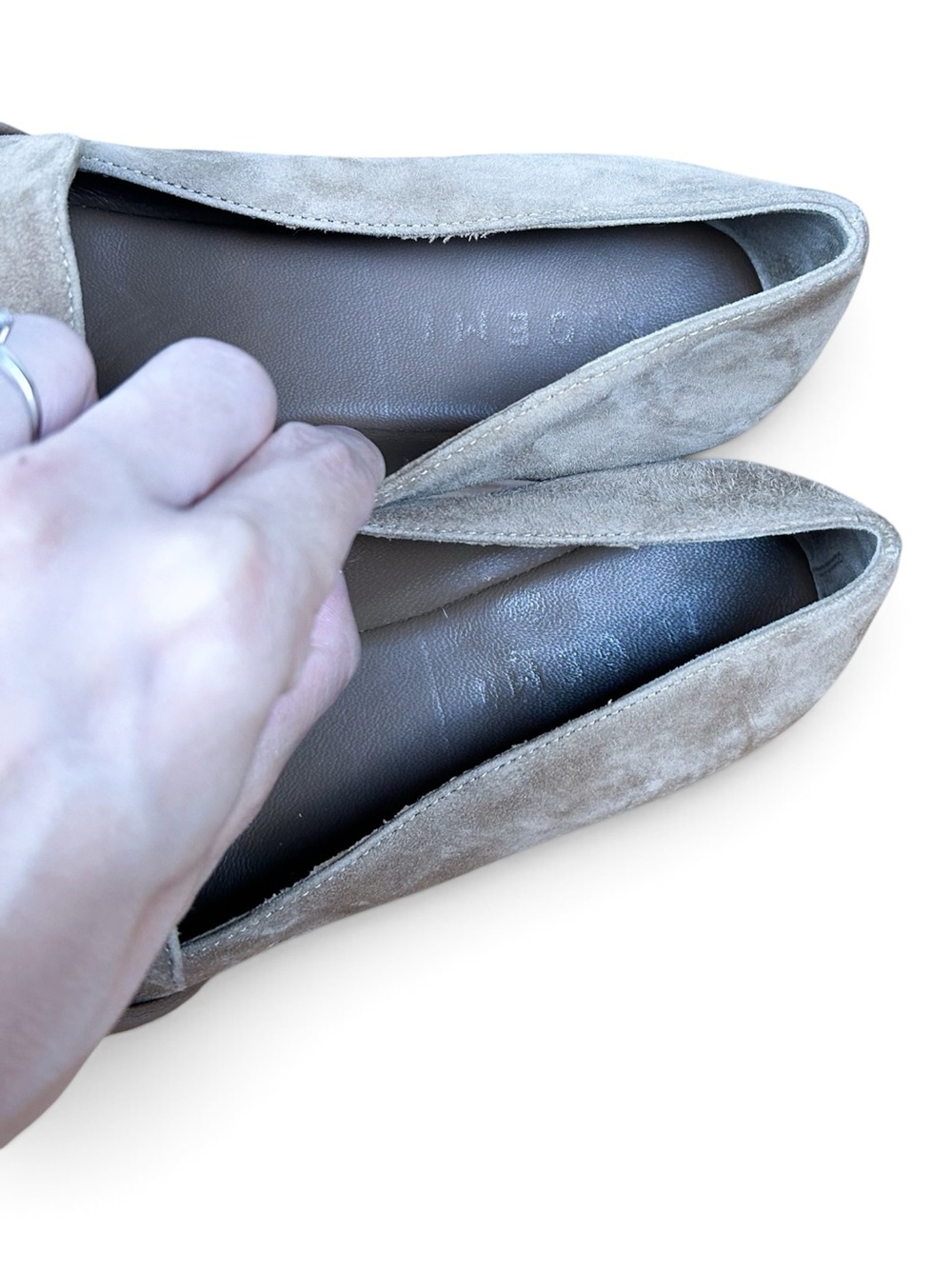 M Gemi Brenda Suede Loafers in Tan - Picture 4 of 7